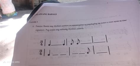 Buuin Ang Rhythmic Pattern Sa Pamamagitan Ng Pagdagdag Ng Notes O Rest
