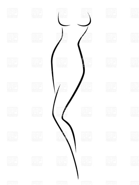 Line Art Silhouette Female Body Outline Drawing Annialexandra