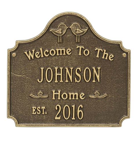 Garden Plaques Custom Cast Aluminum House Plaque Sign Home And Garden