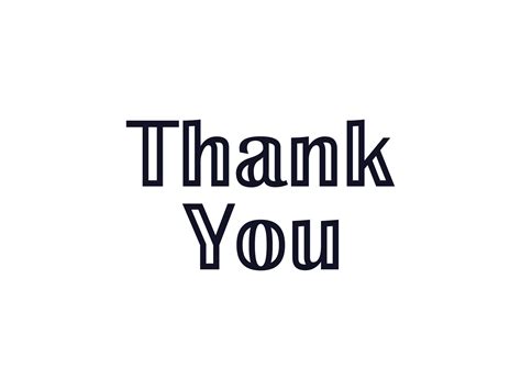 Thank You Text Hand Drawn Black Lettering Outline Style With Line