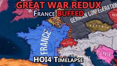 Great War Redux France Buffed Hoi4 Ww1 Timelapse Youtube