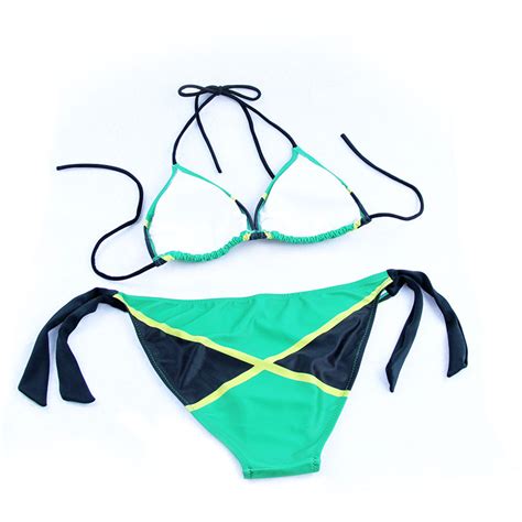 plus size s xxl jamaica flag usa uk print brazilian swimwear padded swim suit maillot de bain