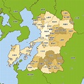 熊本県の地図 | Map-It マップ・イット