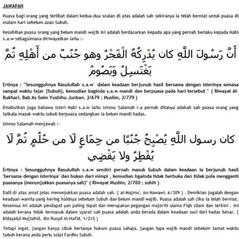 Seperti yang sudah dijelaskan sebelumnya, mandi wajib merupakan ritual yang wajib dilakukan oleh seorang wanita muslimah selepas haid. Ceritera FLK: Adakah Sah Puasa Jika Mandi Wajib Setelah ...