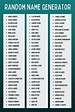 First And Last Name Generator - Printable Form, Templates and Letter
