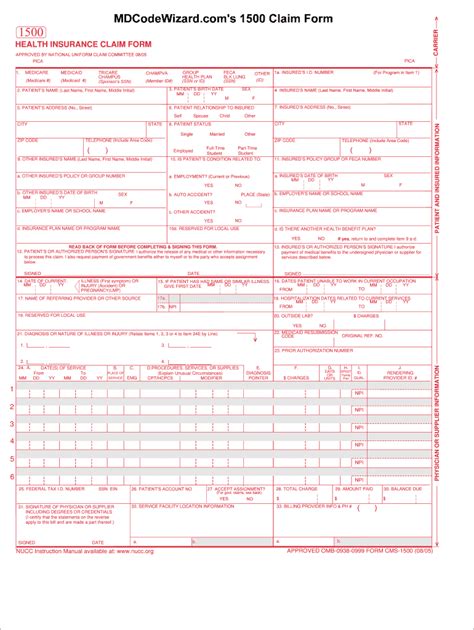 Fillable Online Cms 1500 Claim Form Tricare Overseas Fax Email Print