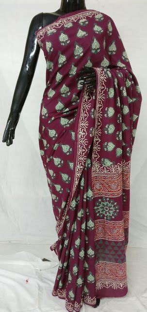 Cotton Saree With Blouse Ajrakh Print Elegant Fashion Wear Elegant Fashion Wear Printed
