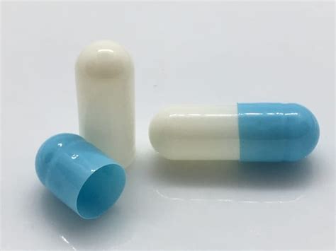 Size 3 Empty Gelatin Capsules Blue And White Gelcaps Capsule Usa