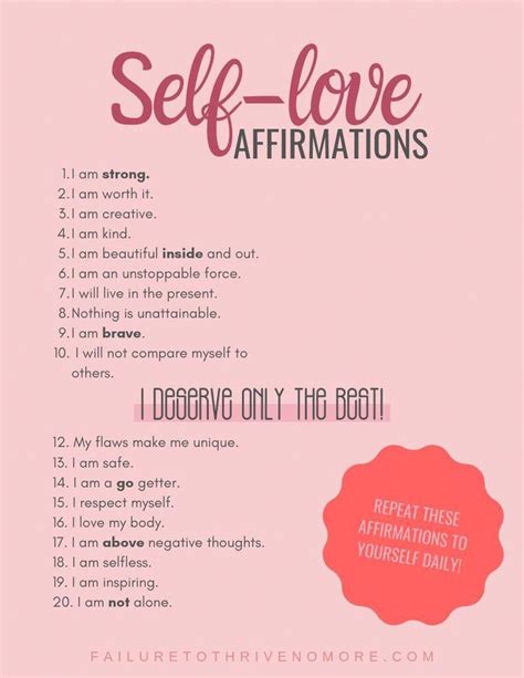 50 Self Love Affirmations To Boost Your Confidence Affirmation