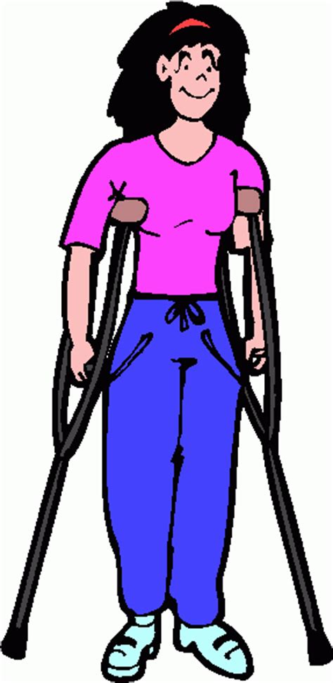 People On Crutches Clipart Clip Art Library