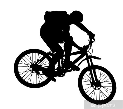Poster Vector Jump With A Mountain Bike Silhouette Lupon Gov Ph