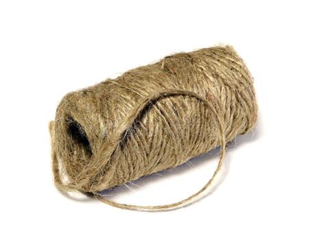 Skein Of Linen String Cord Isolated Coil Of Twine Jute Rope Hemp