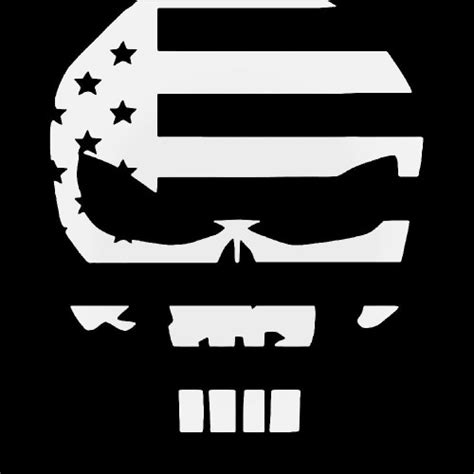 Skull Chris Kyle American Flag Punisher Vinyl Decal Sticker