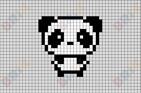Panda Pixel Art Easy Pixel Art Pixel Art Templates Minecraft Pixel Art