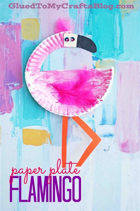 Paper Plate Flamingo Kid Craft For Summer Fun Preschool Crafts