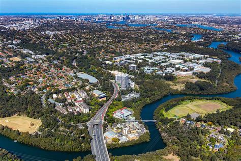 Aerial Stock Image Lane Cove West To Sydney