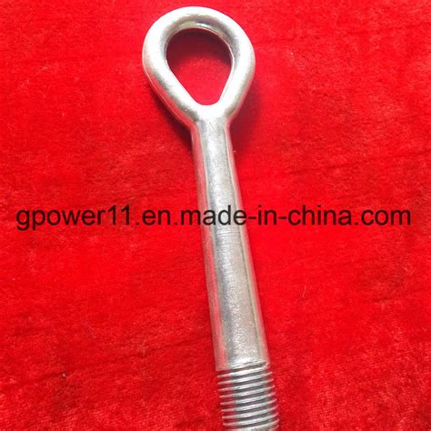 Power Line Hardware Hot Dip Galvanized Oval Thimble Eye Bolt China