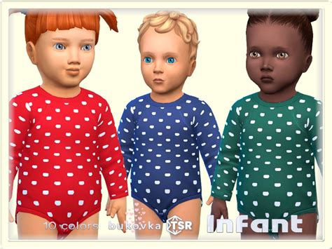 The Sims Resource Polka Dot Kombidress Infant