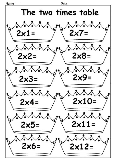 Free Printable 2 Times Table Worksheets 101 Activity