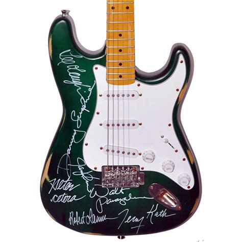 Chicago Band Signed Vintage Fender Green Stratocaster
