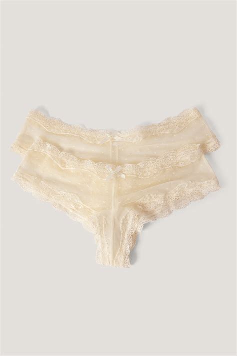Basic Brazilian Mesh Panty 2 Pack Offwhite Na