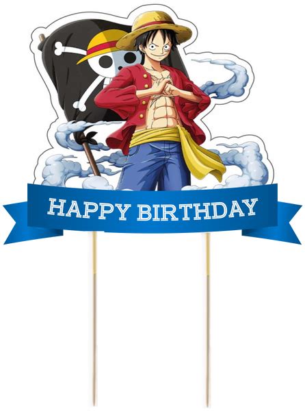 One Piece Card Cake Topper Viparty