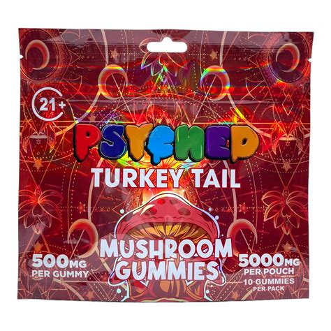 Buy Psyched Turkey Tail Mushroom Gummies 500mg