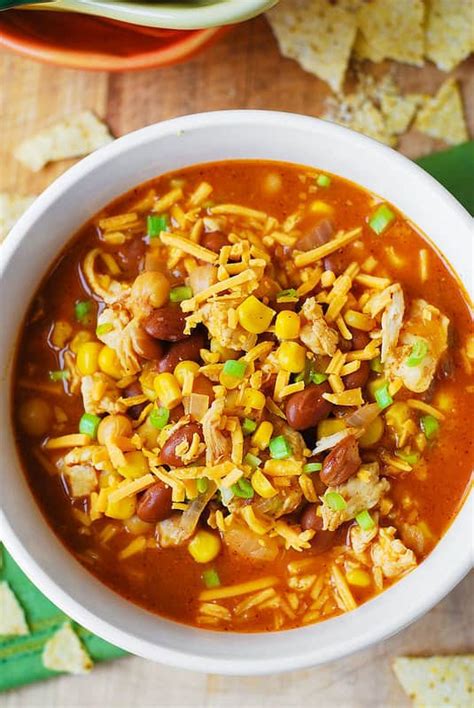 White Chicken Chili With Pinto Beans And Chickpeas Julia