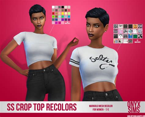 Female Crop Top Recolors The Sims 4 Catalog