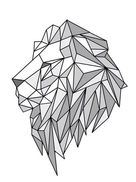 Lion Geometric Create By June Pur Geometric Drawing Geometric Lion