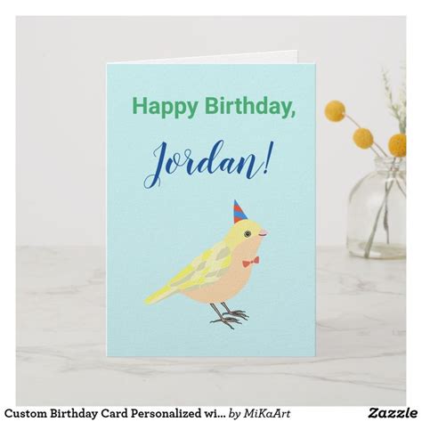 Custom Birthday Card Personalized With Name Card Zazzle Birthday