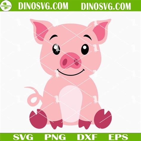 Baby Pig Svg Piglet Svg Cute Pig Svg Farm Animals Svg Png Dxf Eps