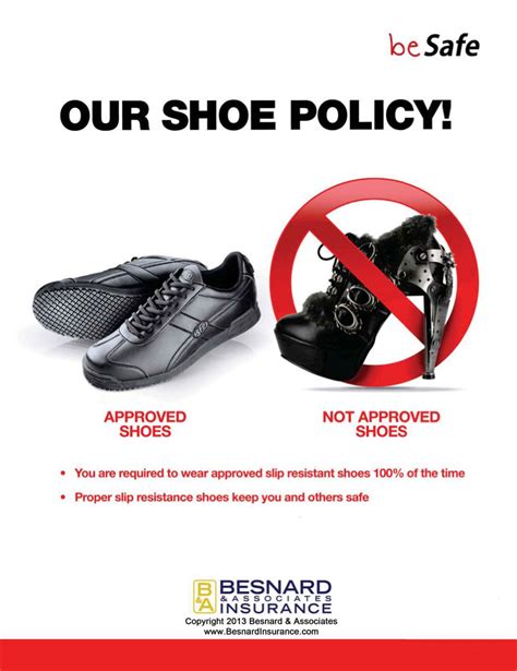 Shoe Policy Poster Alternate Besnard Safety