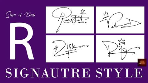 R Signature Style Signature For R Signature For Alphabet R
