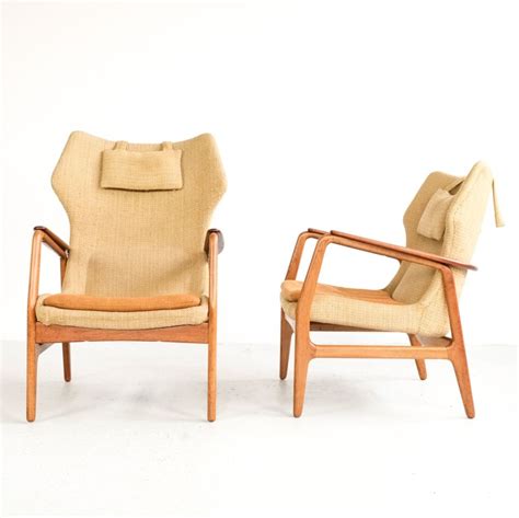 For Sale Pair Of Easy Chairs By Aksel Bender Madsen For Bovenkamp