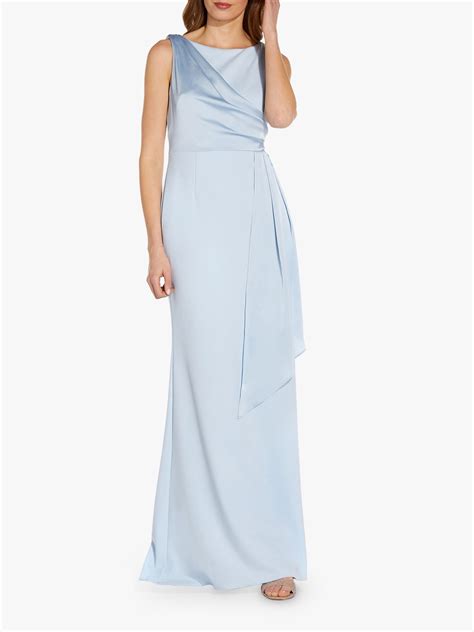 Adrianna Papell Satin Gown Clear Water