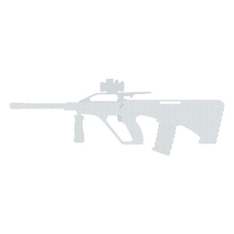 Submachine Gun Charger Barrel Butt Weapon Striped Silhouette Gun Png