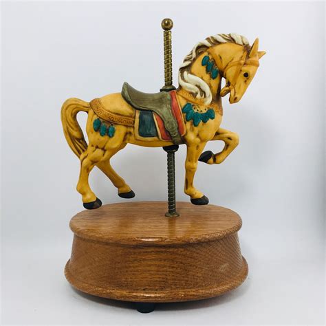 Willitts Designs Vintage Carousel Horse Music Box Carousel Etsy