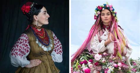 hermosos retratos de mujeres con vestimenta tradicional ucraniana