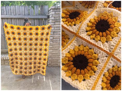 A Sunflower Blanket I Crocheted As A Housewarming T Rcrochet
