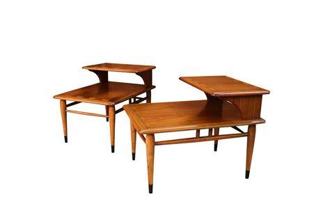 Mid Century Lane Acclaim Dovetail Two Tier End Tables Pair Mary Kays