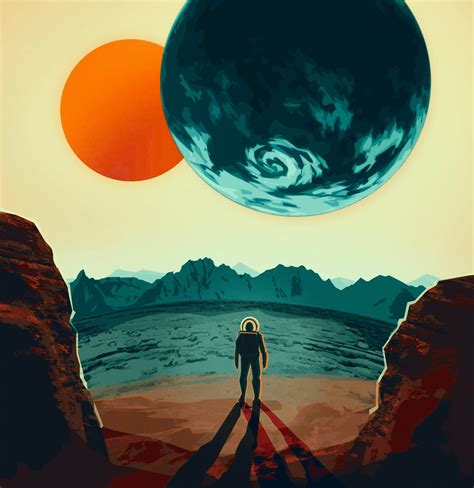 Wallpaper Painting Illustration Blue Science Fiction Poster Art