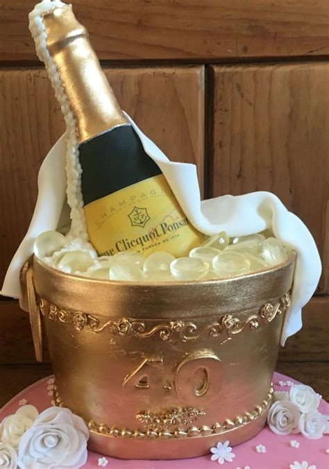 Champagne Bottle Champagne Bucket Cake Birthday Cake With Photo