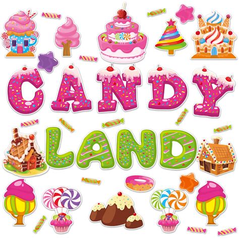 Buy Candyland Cutouts Candy Classroom Bulletin Board Decorations Candy