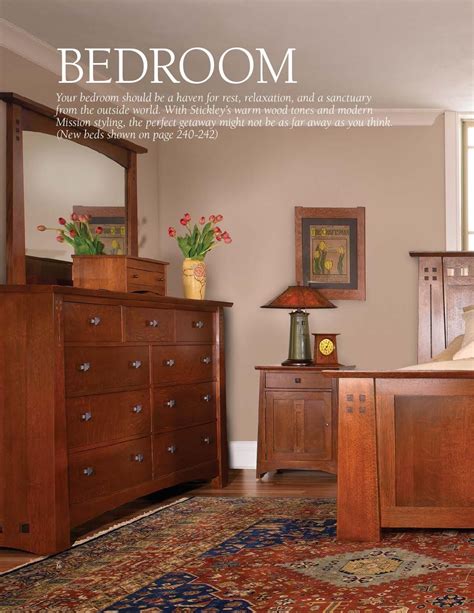 Clean, straight lines mark the authentic mission style of the birchman amish bedroom furniture collection. Stickley Mission Oak & Cherry Collection | Furniture ...