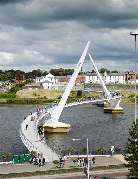The Peace Bridge Derry Londonderry In Northern Ireland The Bridge Is