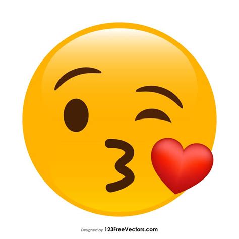 Face Blowing A Kiss Emoji Kiss Emoji Emoji Images Emoji