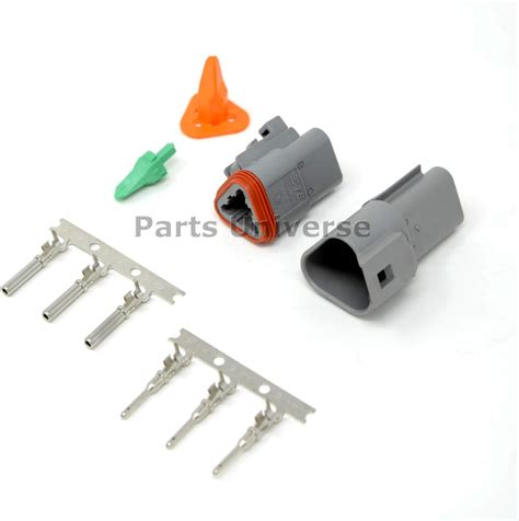 Deutsch 3 Pin Connector Kit Whousing Terminals Pins And