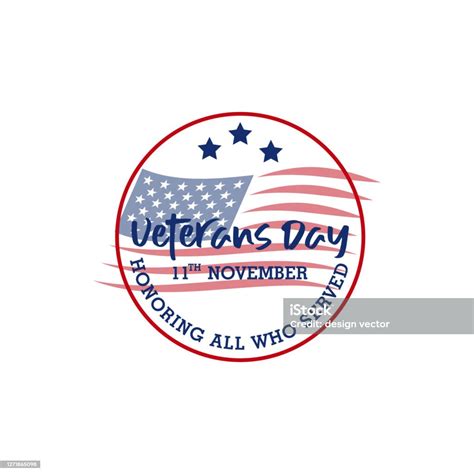 Usa Veterans Day Greeting Card With Brush Stroke Background In United