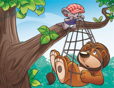 El ratón y el león Dibujos de leones Imagenes de cuentos infantiles